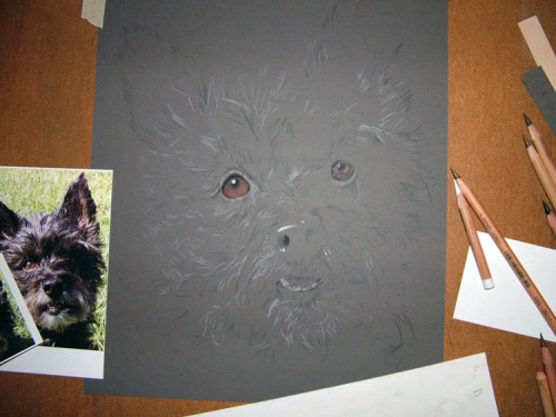 dog painting portrait