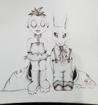 Inktober drawing Creepy Trick or Treaters day 2