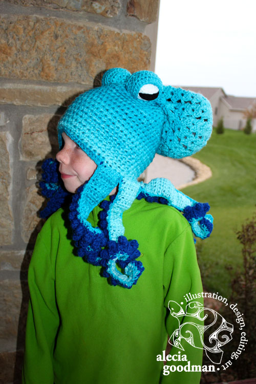 octopus crocheted hat