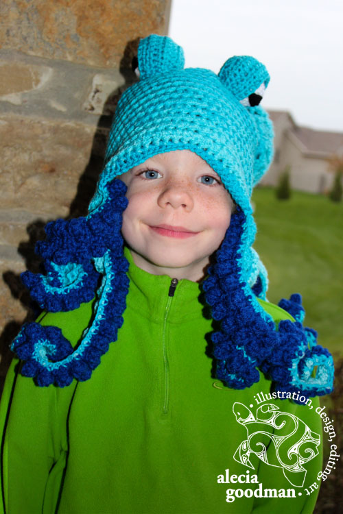 octopus crocheted hat