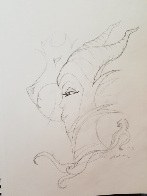 Dark fairy sketch by Alecia Goodman