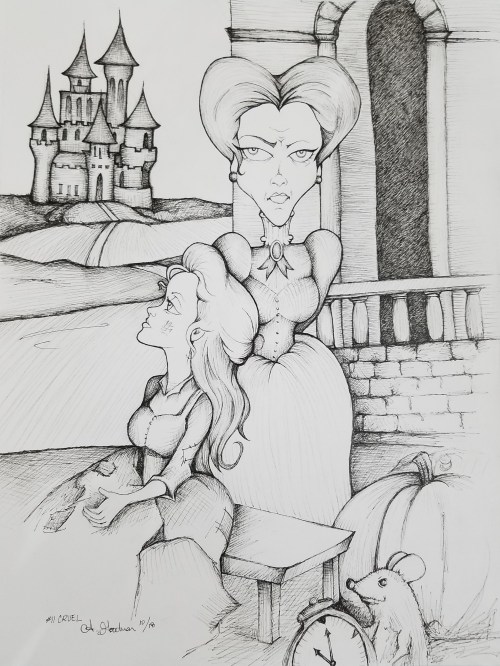 2018 Inktober Day 11 Cruel drawing by alecia goodman